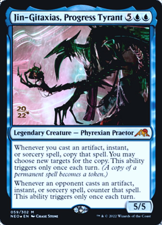 Jin-Gitaxias, Progress Tyrant [Kamigawa: Neon Dynasty Prerelease Promos] | Card Merchant Takapuna