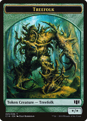 Treefolk // Wolf Double-Sided Token [Commander 2014 Tokens] | Card Merchant Takapuna