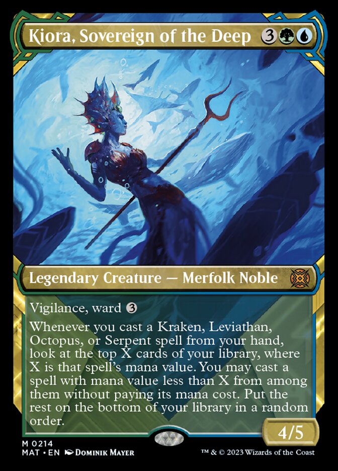 Kiora, Sovereign of the Deep (Showcase Halo Foil) [March of the Machine: The Aftermath] | Card Merchant Takapuna