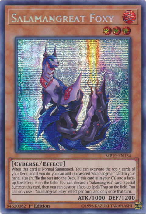 Salamangreat Foxy [MP19-EN154] Prismatic Secret Rare | Card Merchant Takapuna