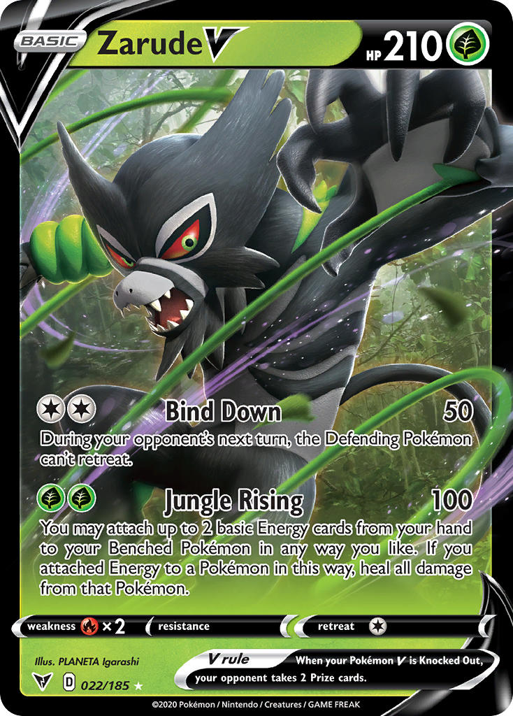 Zarude V (022/185) [Sword & Shield: Vivid Voltage] | Card Merchant Takapuna