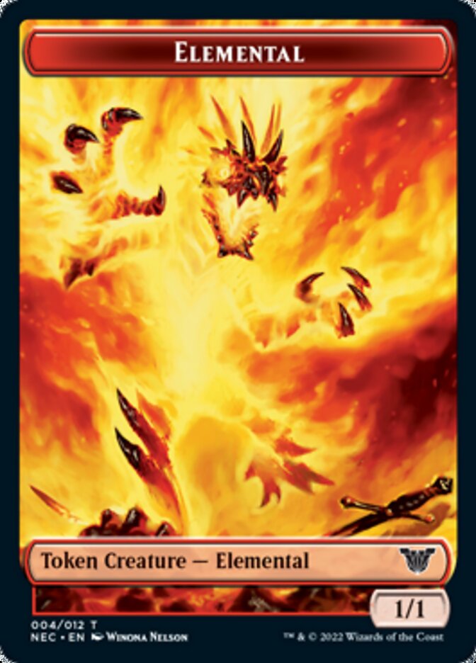 Elemental // Spirit (009) Double-Sided Token [Kamigawa: Neon Dynasty Commander Tokens] | Card Merchant Takapuna