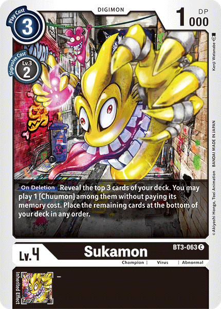 Sukamon [BT3-063] [Release Special Booster Ver.1.5] | Card Merchant Takapuna