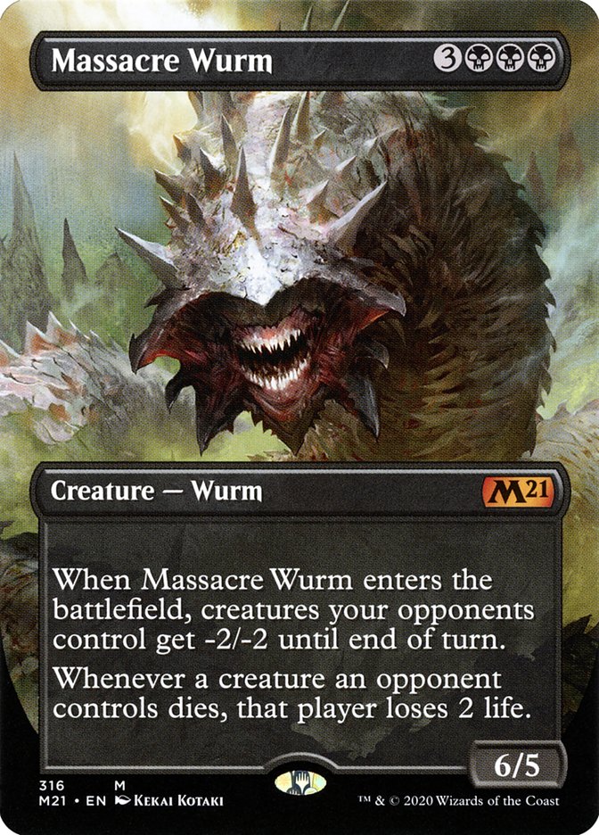 Massacre Wurm (Borderless Alternate Art) [Core Set 2021] | Card Merchant Takapuna