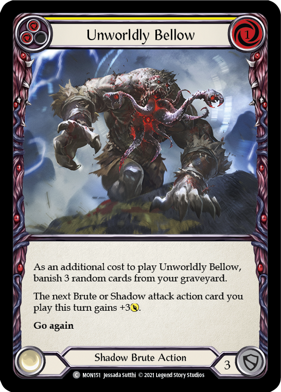 Unworldly Bellow (Yellow) [MON151] (Monarch)  1st Edition Normal | Card Merchant Takapuna