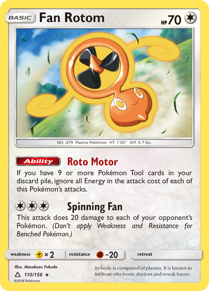 Fan Rotom (110/156) [Sun & Moon: Ultra Prism] | Card Merchant Takapuna