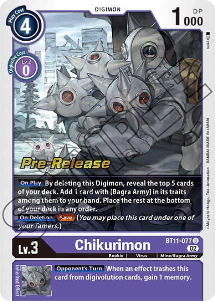 Chikurimon [BT11-077] [Dimensional Phase Pre-Release Promos] | Card Merchant Takapuna