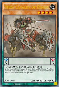 Steel Cavalry of Dinon [BOSH-ENSP1] Ultra Rare | Card Merchant Takapuna