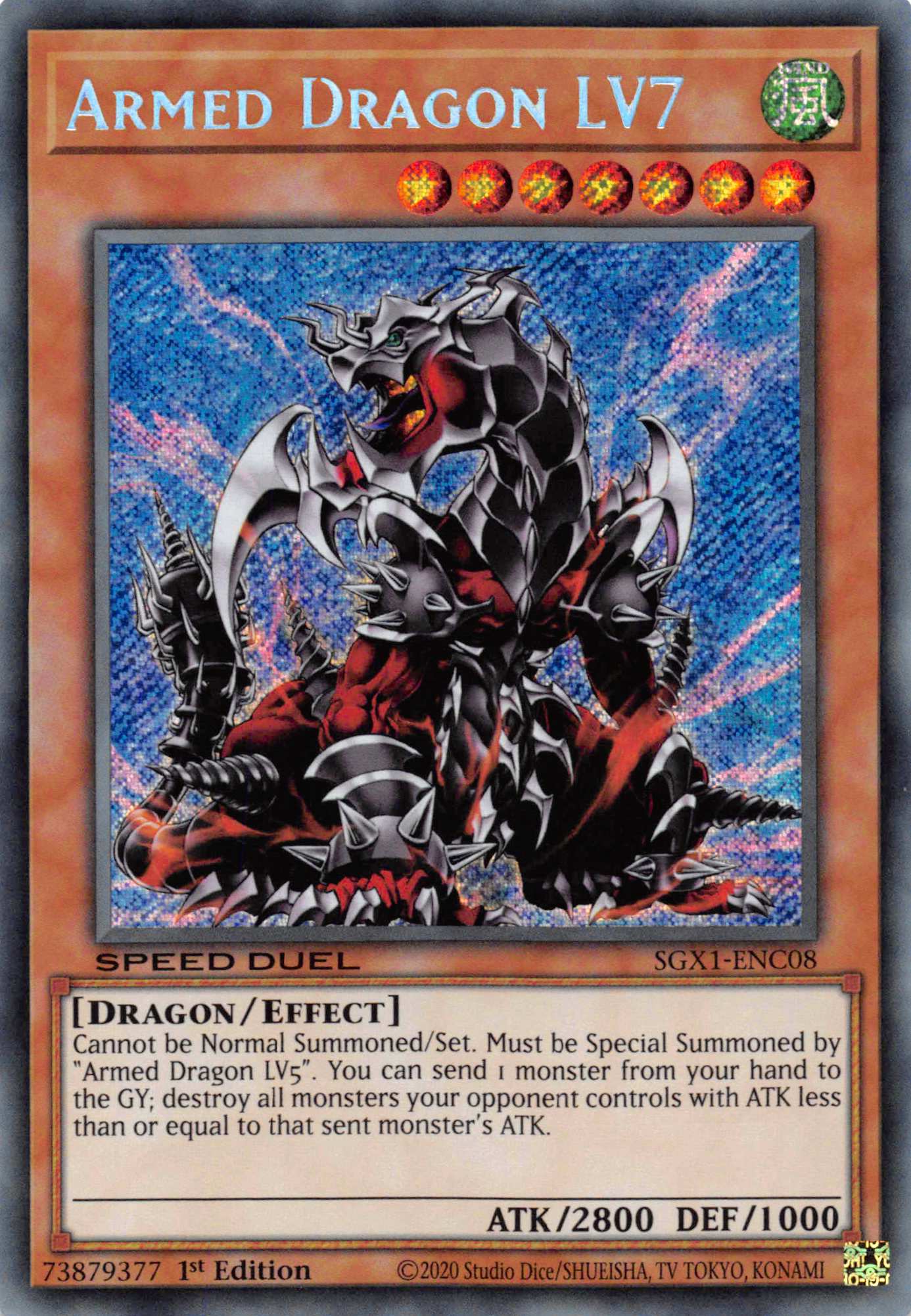 Armed Dragon LV7 [SGX1-ENC08] Secret Rare | Card Merchant Takapuna