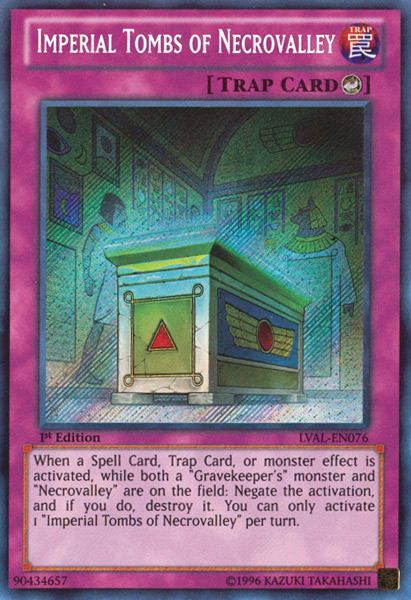 Imperial Tombs of Necrovalley [LVAL-EN076] Secret Rare | Card Merchant Takapuna