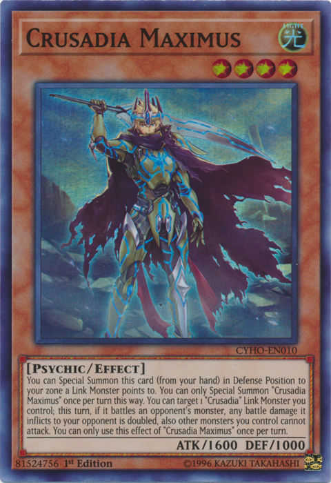 Crusadia Maximus [CYHO-EN010] Super Rare | Card Merchant Takapuna