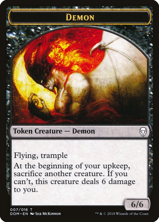 Demon Token [Dominaria Tokens] | Card Merchant Takapuna