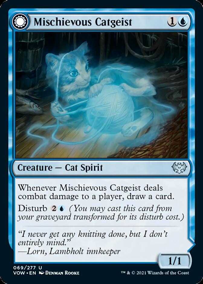 Mischievous Catgeist // Catlike Curiosity [Innistrad: Crimson Vow] | Card Merchant Takapuna