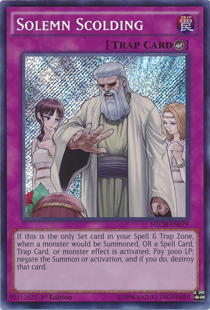 Solemn Scolding [NECH-EN079] Secret Rare | Card Merchant Takapuna