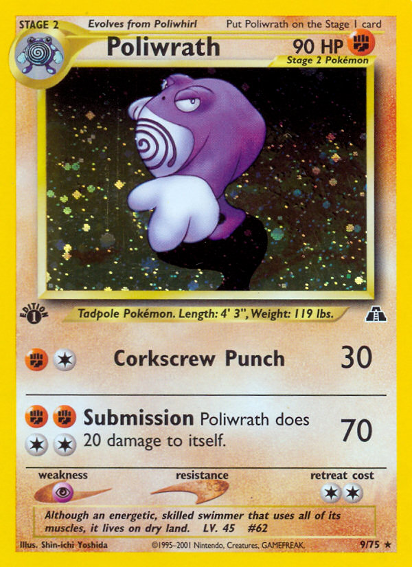 Poliwrath (9/75) [Neo Discovery 1st Edition] | Card Merchant Takapuna