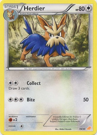 Herdier (19/30) [Black & White: Trainer Kit - Excadrill] | Card Merchant Takapuna