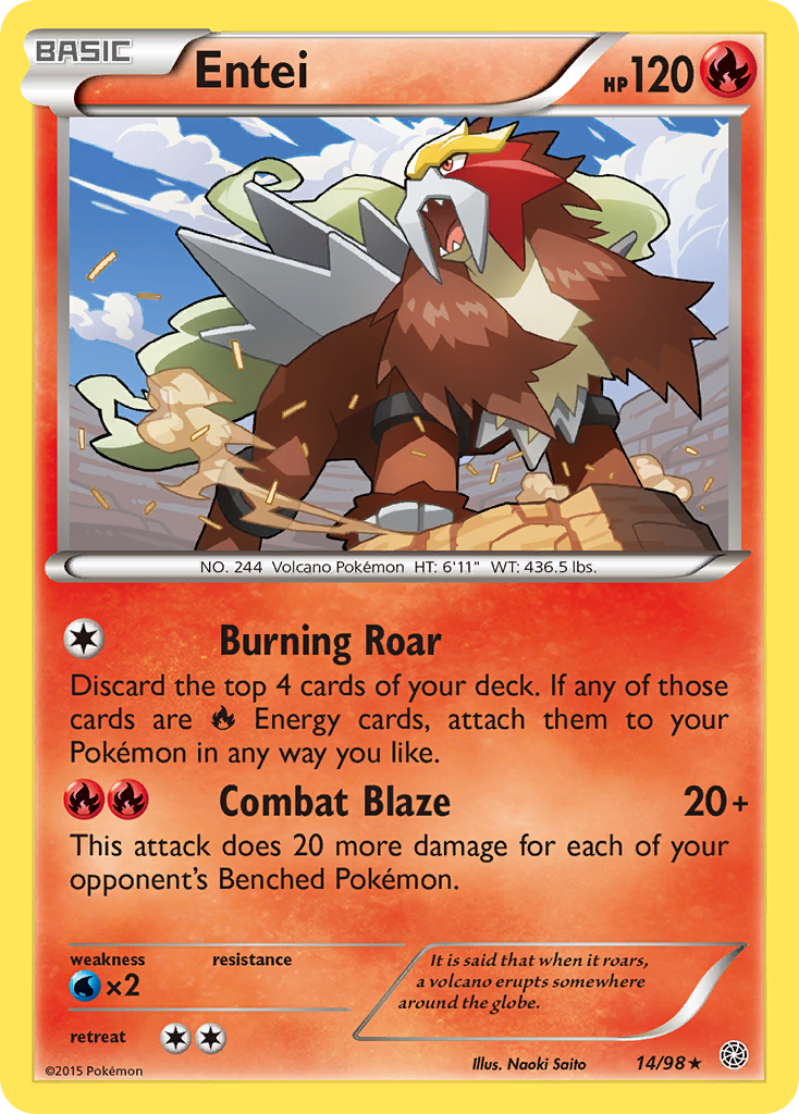 Entei (14/98) [XY: Ancient Origins] | Card Merchant Takapuna