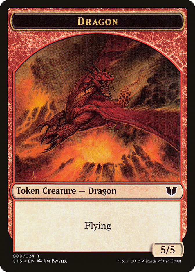 Spider // Dragon Double-Sided Token [Commander 2015 Tokens] | Card Merchant Takapuna