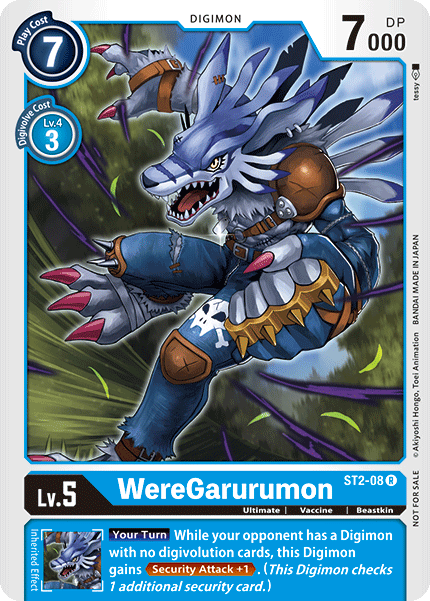 WereGarurumon [ST2-08] (Tamer Party) [Starter Deck: Cocytus Blue Promos] | Card Merchant Takapuna