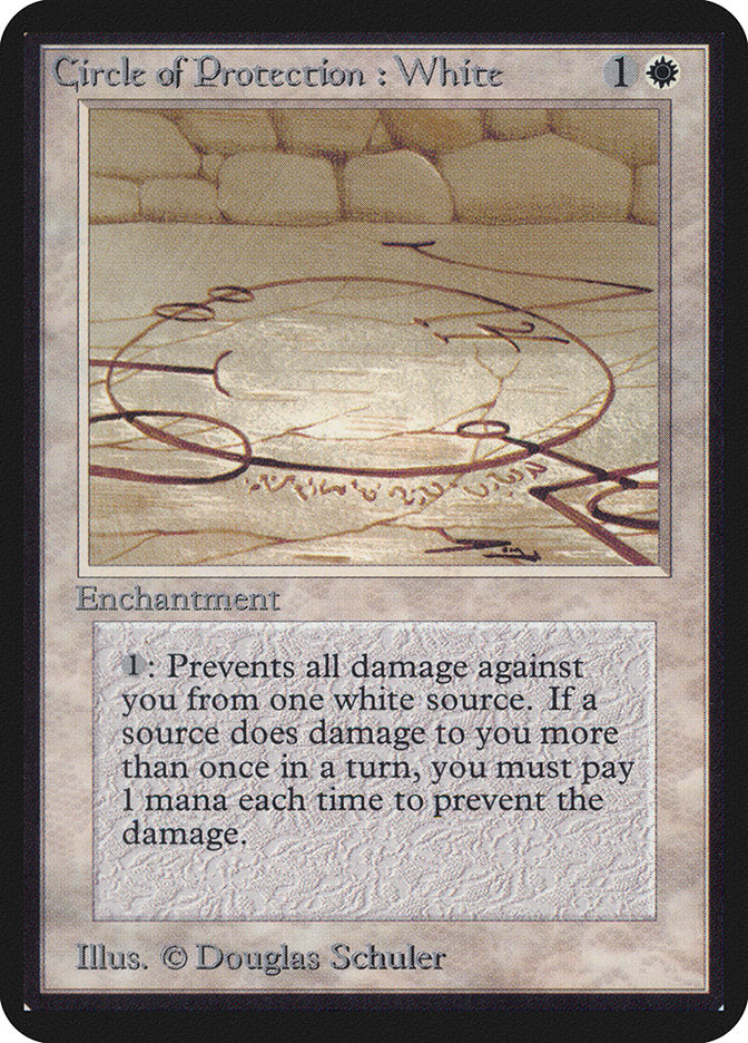 Circle of Protection: White [Alpha Edition] | Card Merchant Takapuna