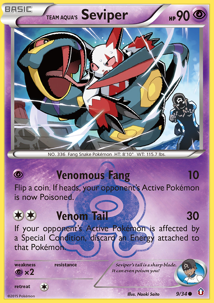 Team Aqua's Seviper (9/34) [XY: Double Crisis] | Card Merchant Takapuna