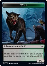 Wolf // Food (17) Double-Sided Token [Throne of Eldraine Tokens] | Card Merchant Takapuna