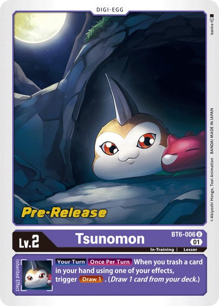 Tsunomon [BT6-006] [Double Diamond Pre-Release Cards] | Card Merchant Takapuna