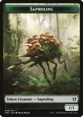 Beast // Saproling Double-Sided Token [Zendikar Rising Commander Tokens] | Card Merchant Takapuna