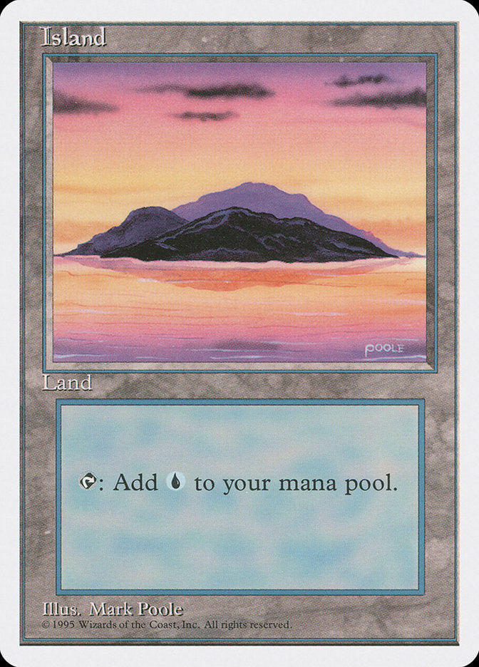 Island (Sunset / Signature on Right) [Fourth Edition] | Card Merchant Takapuna