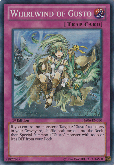 Whirlwind of Gusto [HA06-EN060] Super Rare | Card Merchant Takapuna