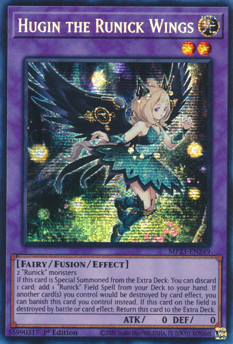 Hugin the Runick Wings [MP23-EN249] Prismatic Secret Rare | Card Merchant Takapuna