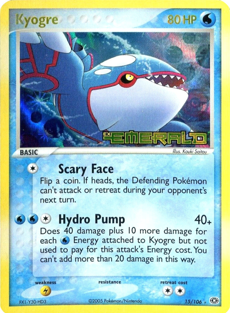 Kyogre (15/106) (Stamped) [EX: Emerald] | Card Merchant Takapuna