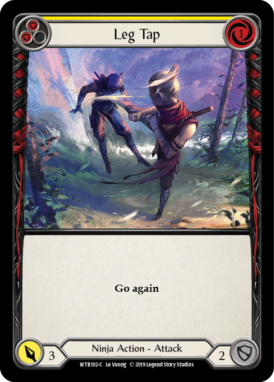 Leg Tap (Yellow) [WTR102-C] (Welcome to Rathe)  Alpha Print Normal | Card Merchant Takapuna