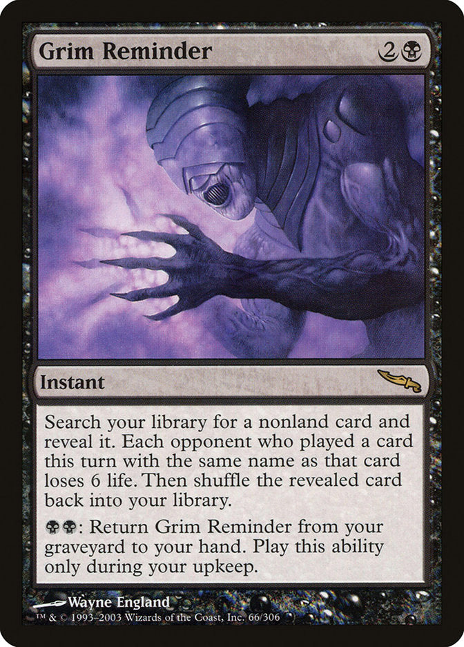 Grim Reminder [Mirrodin] | Card Merchant Takapuna