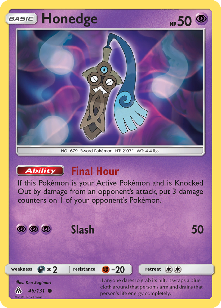 Honedge (46/131) [Sun & Moon: Forbidden Light] | Card Merchant Takapuna