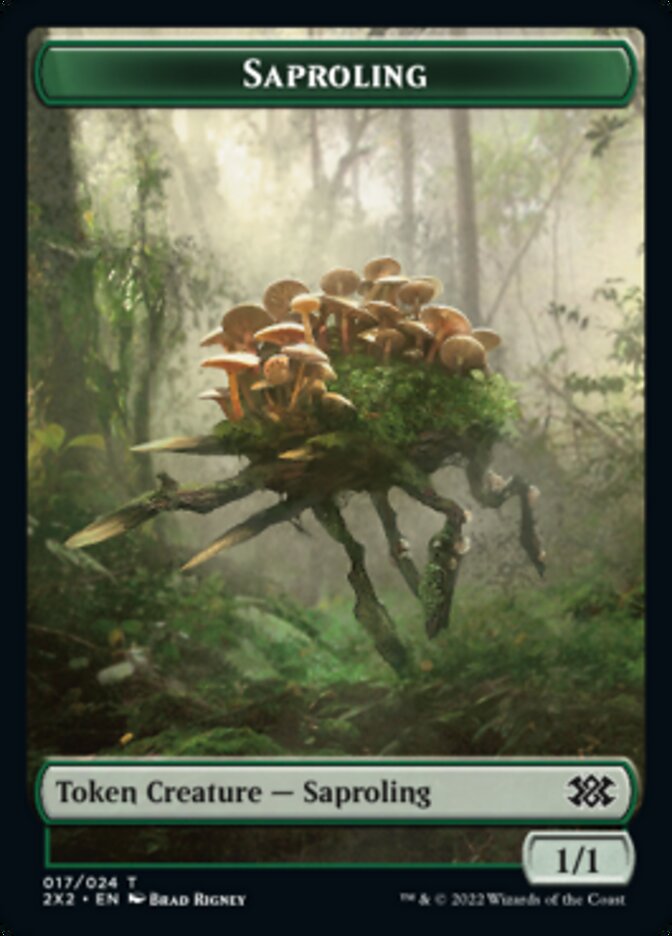 Saproling // Angel Double-Sided Token [Double Masters 2022 Tokens] | Card Merchant Takapuna