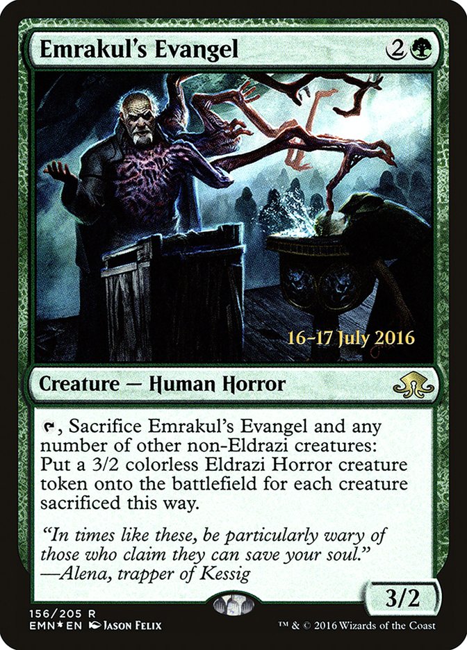 Emrakul's Evangel [Eldritch Moon Prerelease Promos] | Card Merchant Takapuna