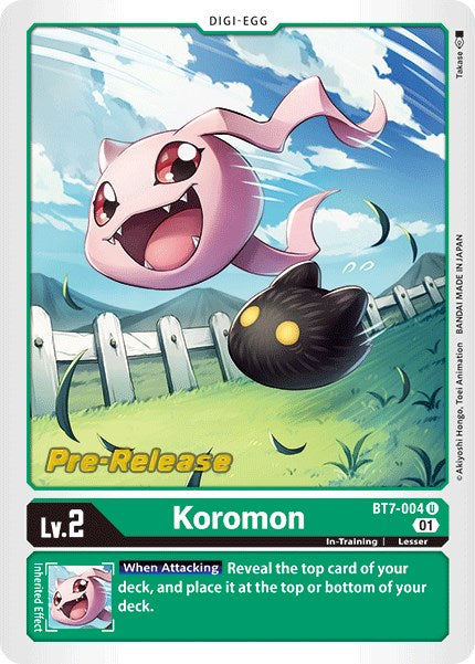 Koromon [BT7-004] [Next Adventure Pre-Release Cards] | Card Merchant Takapuna