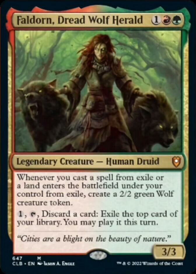 Faldorn, Dread Wolf Herald [Commander Legends: Battle for Baldur's Gate] | Card Merchant Takapuna