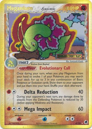 Meganium (4/101) (Delta Species) (Stamped) [EX: Dragon Frontiers] | Card Merchant Takapuna