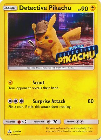 Detective Pikachu (SM170) (Detective Pikachu Stamped) [Sun & Moon: Black Star Promos] | Card Merchant Takapuna