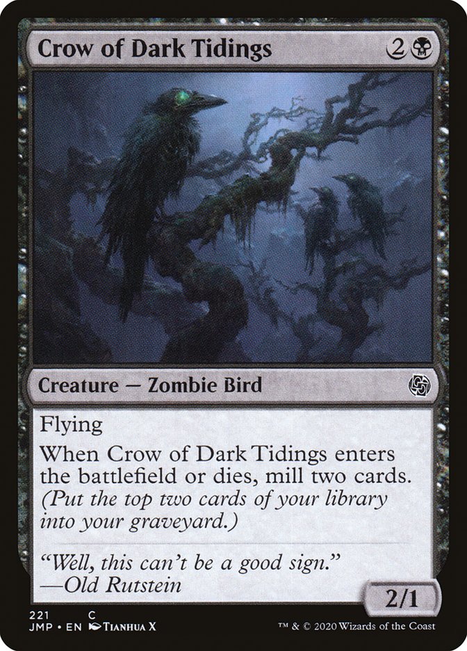 Crow of Dark Tidings [Jumpstart] | Card Merchant Takapuna