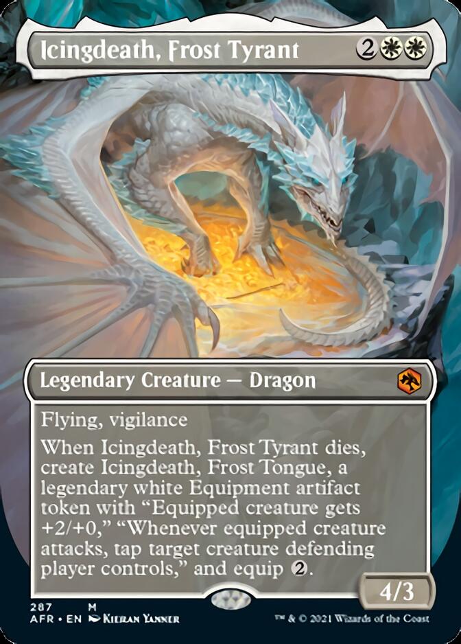 Icingdeath, Frost Tyrant (Borderless Alternate Art) [Dungeons & Dragons: Adventures in the Forgotten Realms] | Card Merchant Takapuna