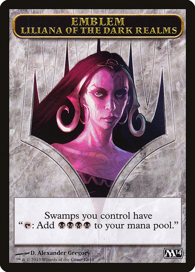 Liliana of the Dark Realms Emblem [Magic 2014 Tokens] | Card Merchant Takapuna