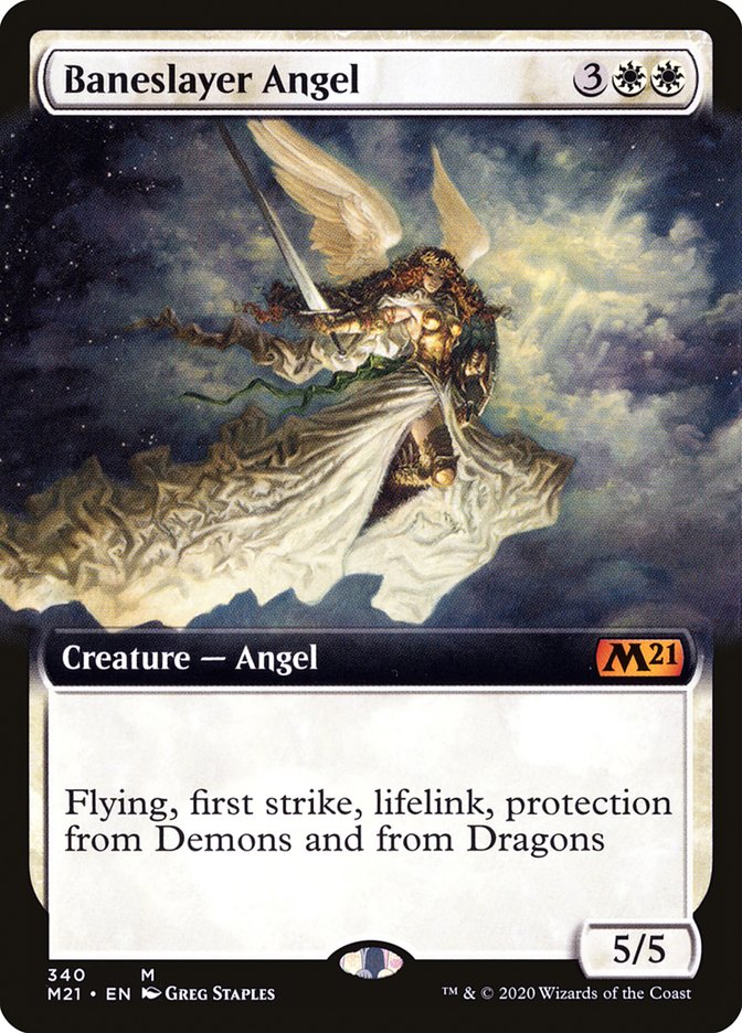 Baneslayer Angel (Extended Art) [Core Set 2021] | Card Merchant Takapuna