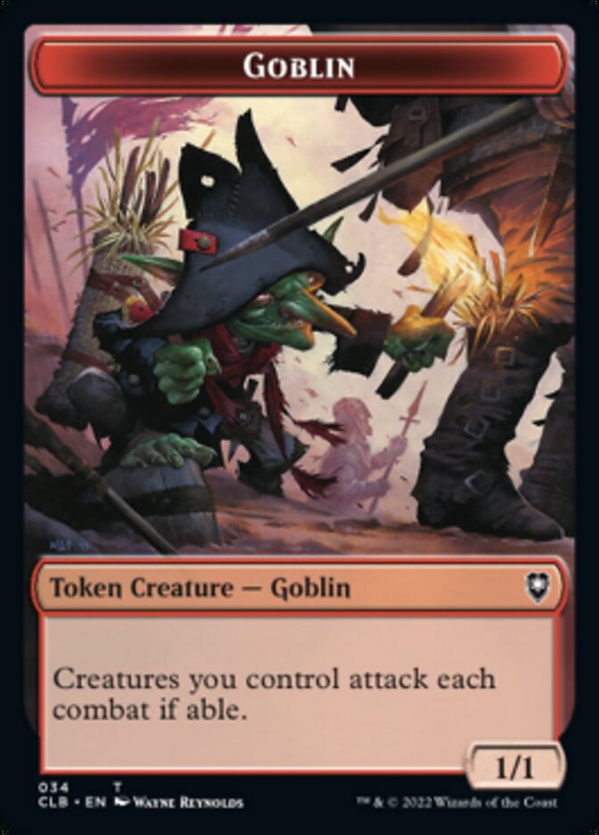 Pirate // Goblin Double-Sided Token [Commander Legends: Battle for Baldur's Gate Tokens] | Card Merchant Takapuna