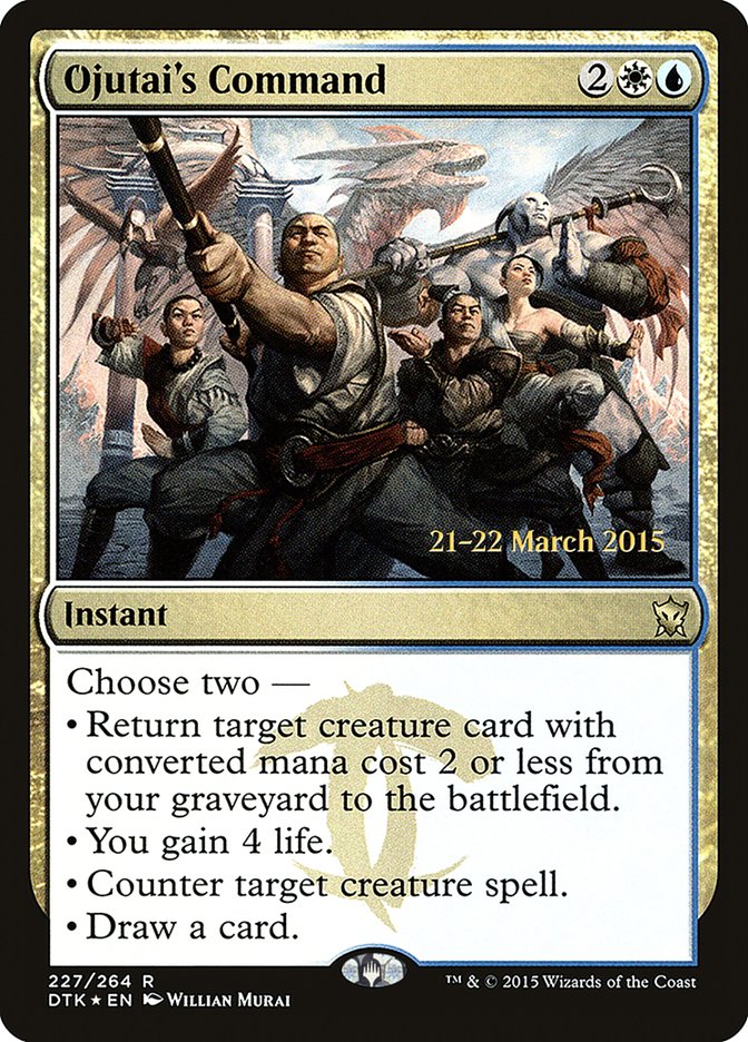 Ojutai's Command [Dragons of Tarkir Prerelease Promos] | Card Merchant Takapuna