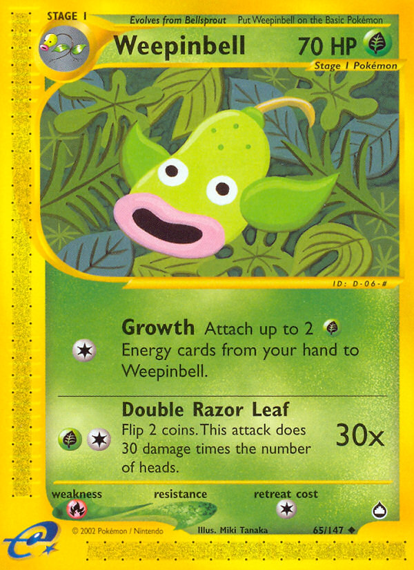 Weepinbell (65/147) [Aquapolis] | Card Merchant Takapuna