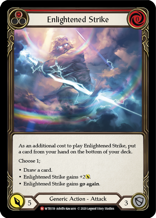 Enlightened Strike [U-WTR159] (Welcome to Rathe Unlimited)  Unlimited Rainbow Foil | Card Merchant Takapuna