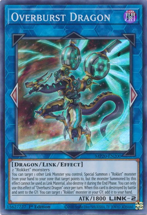 Overburst Dragon [MP20-EN200] Super Rare | Card Merchant Takapuna